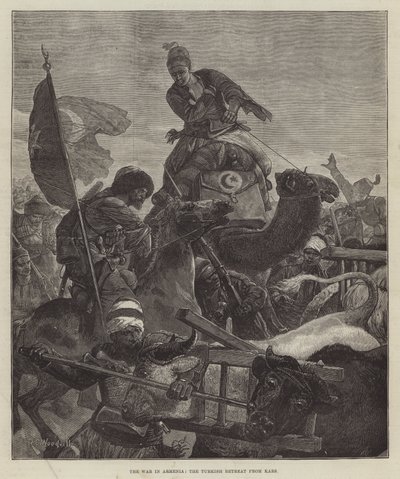 The War in Armenia, the Turkish Retreat from Kars by Richard Caton Woodville junior